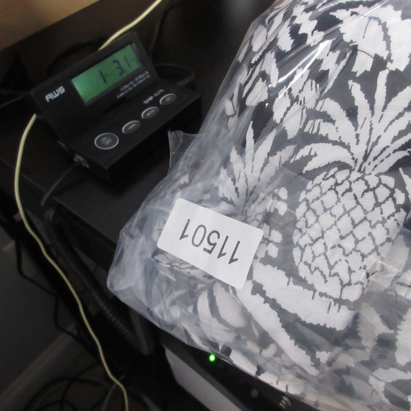 LOFT Shirt Dress 10 Black White Pineapple Belted Midi Linen Blend Coastal Button - Picture 10 of 10